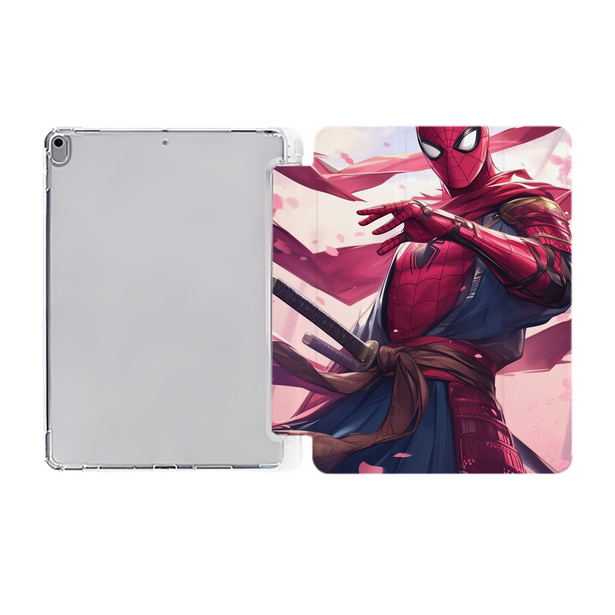 （画像用） Spider Man スパイダーマン IPad ケース ペン収納付き 三つ折りスタンド PUレザー×シリコン 対応機種9.5/10.5/10.9インチ
